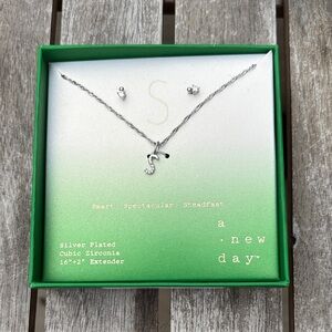 A New Day Silver Necklace and Earring Set
